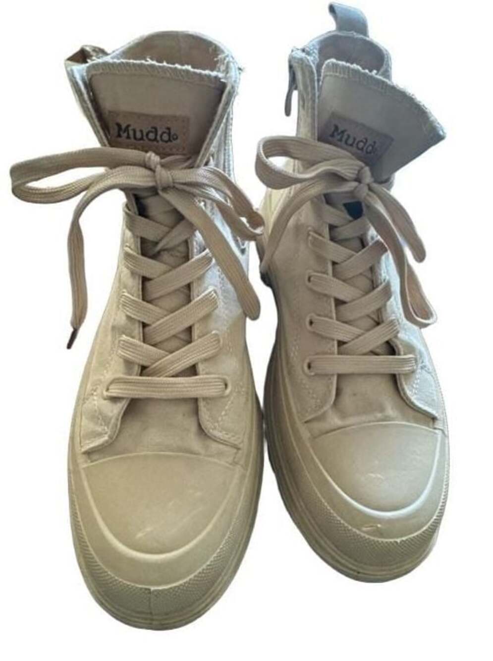 Mudd Aveta-10L Canvas High Top Platform Sneakers Tan Size 7